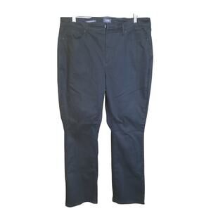 NYDJ Billie Mini Boot Womens Black Lift Tuck High Rise Jeans Size 16WT